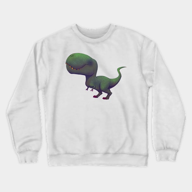 Green T-Rex Crewneck Sweatshirt by PaulaBS